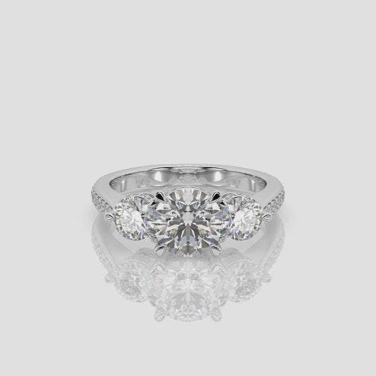 'Trinity' 2.65ct with Hidden Halo